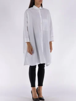 JIL SANDER Camicie<CAMICIA OVERSIZED BOXY Bianco