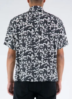 Camicie<CAMICIA PAISLEY Bianco, Nero