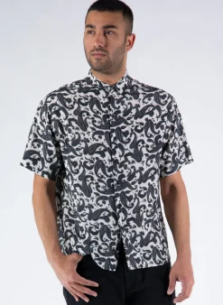 Camicie<CAMICIA PAISLEY Bianco, Nero