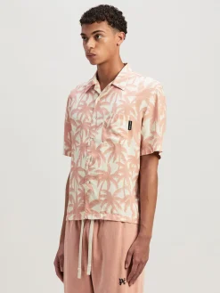PALM ANGELS Camicie<CAMICIA PALM Bianco, Rosa