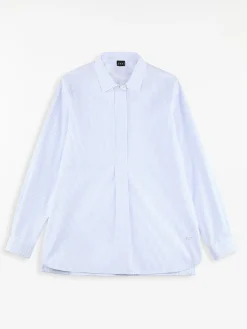 FAY Camicie<CAMICIA RIGHE CON COLLETTO A VELA Azzurro, Bianco