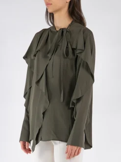 VICTORIA BECKHAM Camicie<CAMICIA ROMANTIC Verde
