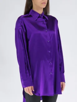 TOM FORD Camicie<CAMICIA SATIN Viola