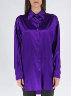 TOM FORD Camicie<CAMICIA SATIN Viola