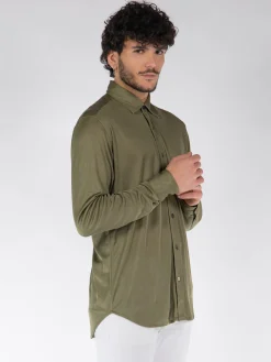 TOM FORD Camicie<CAMICIA SHEER SILK Verde