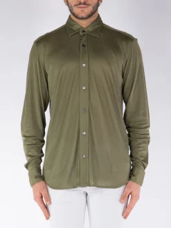 TOM FORD Camicie<CAMICIA SHEER SILK Verde