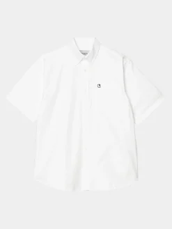 CARHARTT WIP Camicie<CAMICIA SHORTSLEEVE BRAXTON Bianco