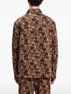 PALM ANGELS Camicie<CAMICIA SPORTIVA CAMOUFLAGE Beige, Marrone