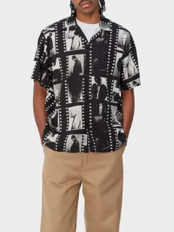 CARHARTT WIP Camicie<CAMICIA S/S PHOTO STRIP Grigio, Nero