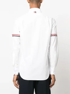 THOM BROWNE Camicie<CAMICIA STRAIGHT FIT Bianco, Nero, Rosso