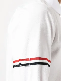 THOM BROWNE Camicie<CAMICIA STRAIGHT FIT Bianco, Nero, Rosso