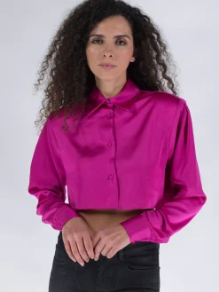 NINEMINUTES Camicie<CAMICIA THE UP CROP Fuxia