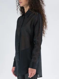 NINEMINUTES Camicie<CAMICIA THE UP MUSSOLINA Nero