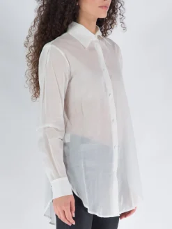 NINEMINUTES Camicie<CAMICIA THE UP MUSSOLINA Bianco