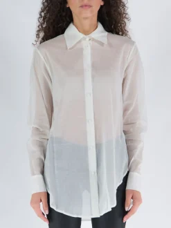NINEMINUTES Camicie<CAMICIA THE UP MUSSOLINA Bianco