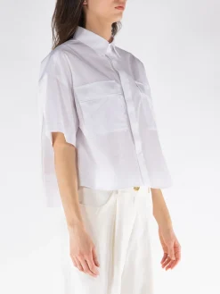 SACAI Camicie<CAMICIA THOMAS MASON COTTON POPLIN Bianco