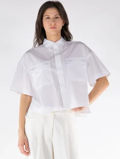 SACAI Camicie<CAMICIA THOMAS MASON COTTON POPLIN Bianco
