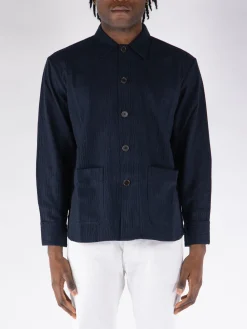 UNIVERSAL WORKS Camicie<CAMICIA TRAVAIL OVERSHIRT Blu