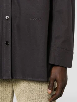 LANVIN Camicie<CAMICIA TWISTED COCOON Grigio