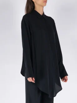 VICTORIA BECKHAM Camicie<CAMICIA WRAP FRONT BLOUSE Nero