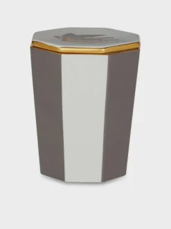 ETRO HOME ACCESSORY Illuminazione<CANDELA IN PORCELLANA Bianco, Grigio