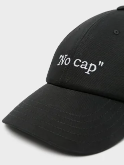 OFF-WHITE Cappelli<CAPPELLO BASEBALL NO CAP Bianco, Nero