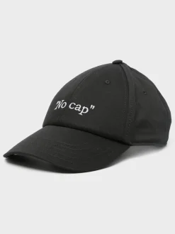OFF-WHITE Cappelli<CAPPELLO BASEBALL NO CAP Bianco, Nero