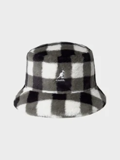 KANGOL. Cappelli|Cappelli<CAPPELLO FAUX FUR BUCKET UNISEX Bianco, Nero