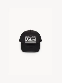 ARIES Cappelli<CAPPELLO TEMPLE TRUCKER Bianco, Nero