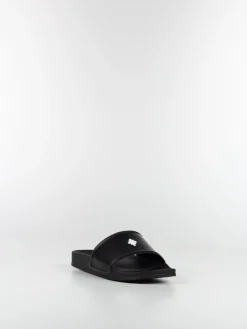 MARCELO BURLON Sandali<CIABATTA COUNTY CROSS SLIDER Bianco, Nero