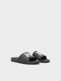 PALM ANGELS Sandali|Sandali<CIABATTA PA MONOGRAM Bianco, Nero