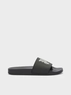 PALM ANGELS Sandali|Sandali<CIABATTA PA MONOGRAM Bianco, Nero