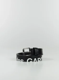 COMME DES GARCONS WALLET Cinture<CINTURA CON LOGO Bianco, Nero