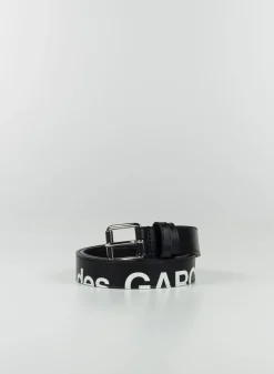 COMME DES GARCONS WALLET Cinture<CINTURA CON LOGO Bianco, Nero