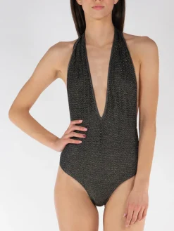 PALM ANGELS Costumi Da Bagno<COSTUME B LUREX V NECK Nero