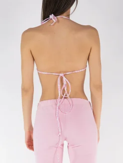 VETEMENTS. Costumi Da Bagno<COSTUME BIKINI TOP GRAFFITI MONOGRAM Bianco, Rosa