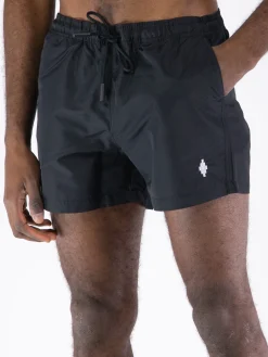 MARCELO BURLON Costumi Da Bagno<COSTUME CROSS Nero