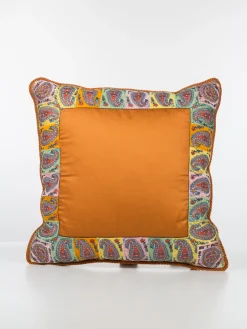 ETRO HOME ACCESSORY Complementi D'Arredo|Cuscini E Plaid<CUSCINO RICAMATO CORDONE Arancione