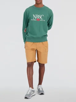 NEW BALANCE Felpe<FELPA ATHLETICS SPORTS CLUB CREWNECK Verde
