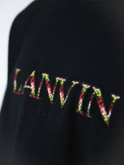LANVIN Felpe<FELPA CLASSIC CURB Giallo, Nero, Rosso, Verde
