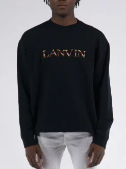 LANVIN Felpe<FELPA CLASSIC CURB Giallo, Nero, Rosso, Verde