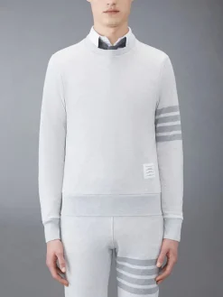 THOM BROWNE Felpe<FELPA CREWNECK IN CLASSIC LOOPBACK Grigio
