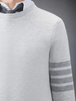 THOM BROWNE Felpe<FELPA CREWNECK IN CLASSIC LOOPBACK Grigio