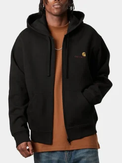 CARHARTT WIP Felpe<FELPA FULL ZIP AMERICAN SCRIPT Nero