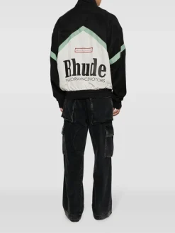 RHUDE Felpe<FELPA FULL ZIP AWAKING Bianco, Nero, Verde
