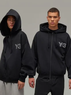 Y-3 Felpe<FELPA FULL ZIP CON LOGO Grigio, Nero