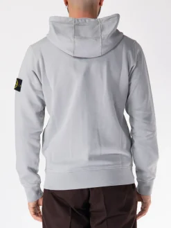 STONE ISLAND Felpe<FELPA FULL ZIP CON PATCH LOGO Bianco
