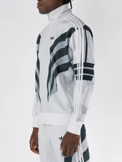 ADIDAS Felpe<FELPA FULL ZIP PREMIUM PRINT CURVED 3-STRIPES Bianco, Grigio, Nero