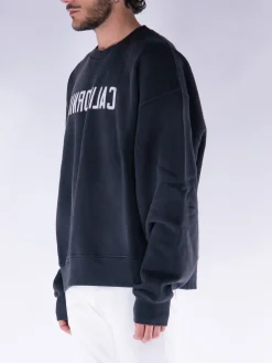 NAHMIAS Felpe<FELPA GIROCOLLO CALIFORNIA VINTAGE Bianco, Nero