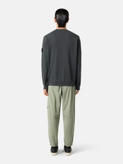 STONE ISLAND Felpe<FELPA GIROCOLLO CON PATCH LOGO Grigio